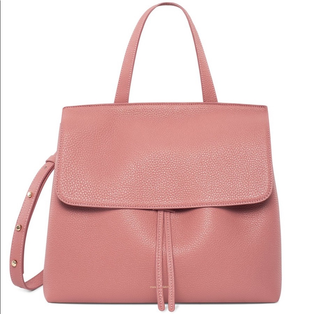 Manage Gavriel Peony Pink Tumbled Lady Bag, Large